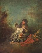 Jean-Antoine Watteau Le Faux Pas(The Mistaken Advance) (mk05) oil painting picture wholesale